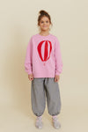 Hot Air Balloon Kid’s Sweatshirt - Pink