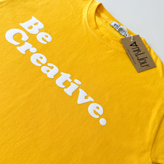 Be Creative Unisex Yellow  Kids T-shirt