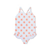 Flower Hearts Print  Girl Swimsuit