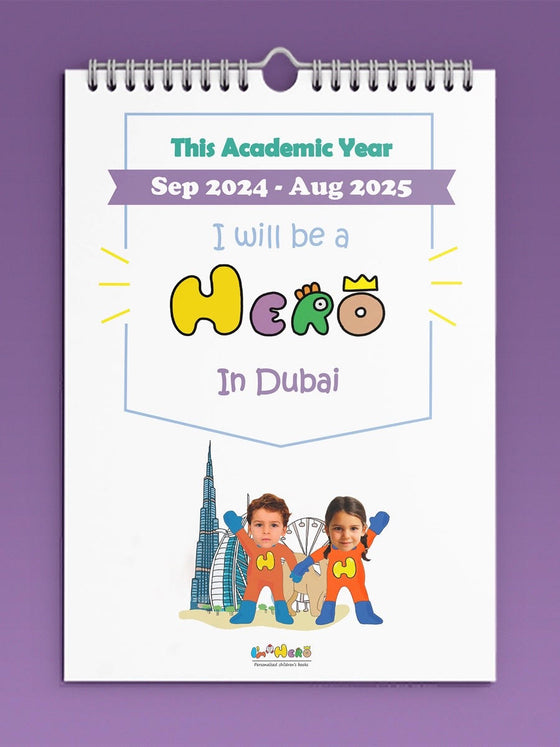 I'm a Hero Personalized Wall Academic Calendar - I'm a Hero in Dubai from Sep 24 to Aug 25