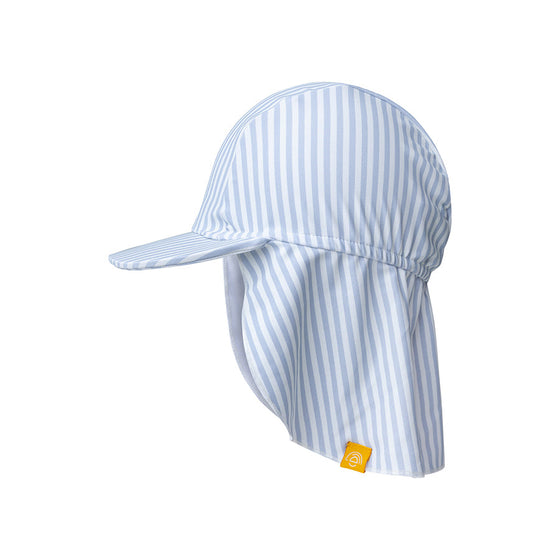 Blue White Striped Sun Swim Hat