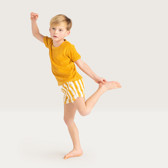 Yellow Striped Swim Shorts by Swim Essentials