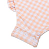 Apricot Orange Print  Girl Swimsuit