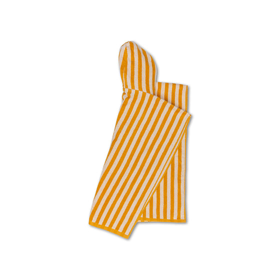 Yellow Striped Print  Poncho  Towel - 65 x 65 cm