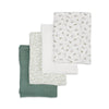 4-Pack Bamboo Muslin Swaddle Blankets - Bunnies & Fern