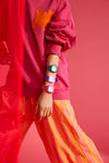 Mini Kyomo Ruby Papaya Eco Friendly Kids Watch- Fushia & Orange