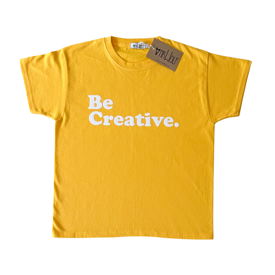 Be Creative Unisex Yellow  Kids T-shirt