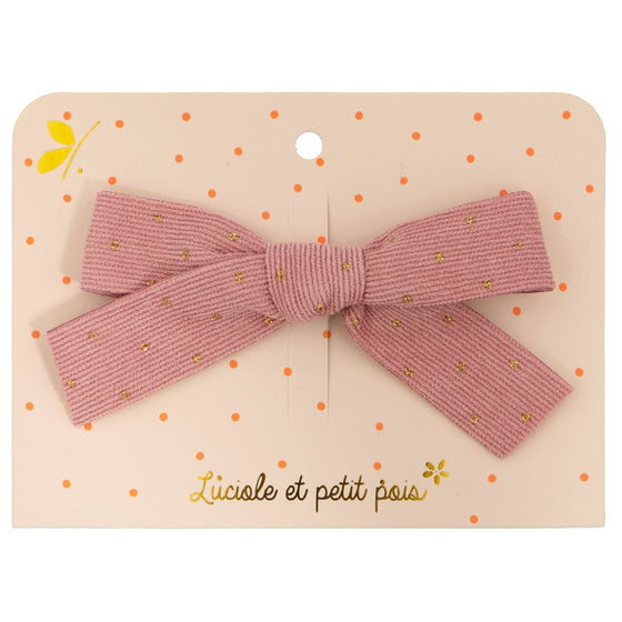 Princess hair clip - Pink ribbon