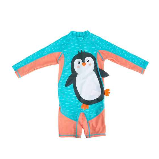 Baby/Toddler Rashguard One Piece Swimsuit - Penguin - My Little Thieves