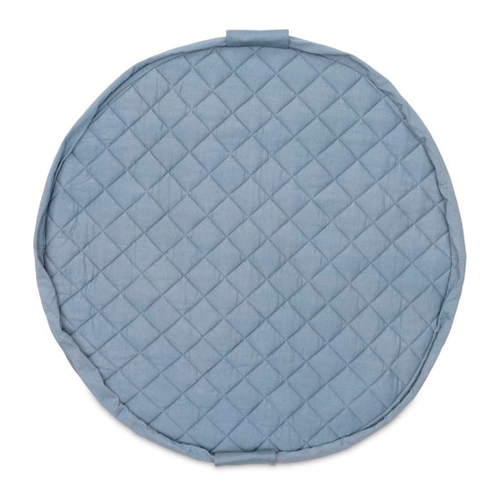 Organic Soft Baby Play Mat and Storage Bag – Dusty Blue