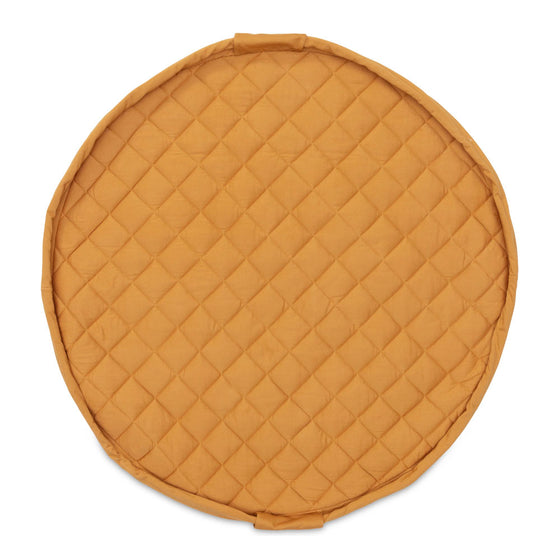 Organic Soft Baby Play Mat and Storage Bag  – Mustard Chai Tea