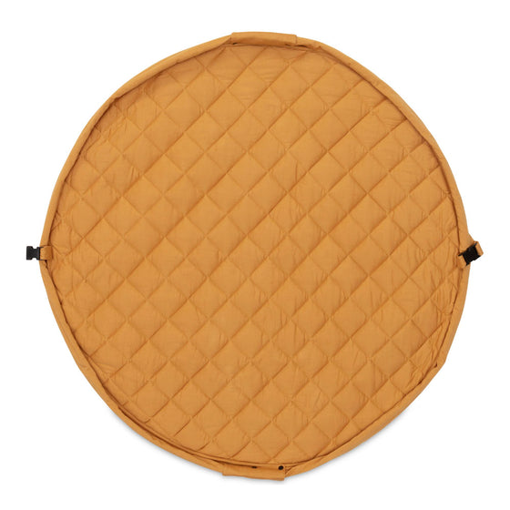 Organic Soft Baby Play Mat and Storage Bag  – Mustard Chai Tea