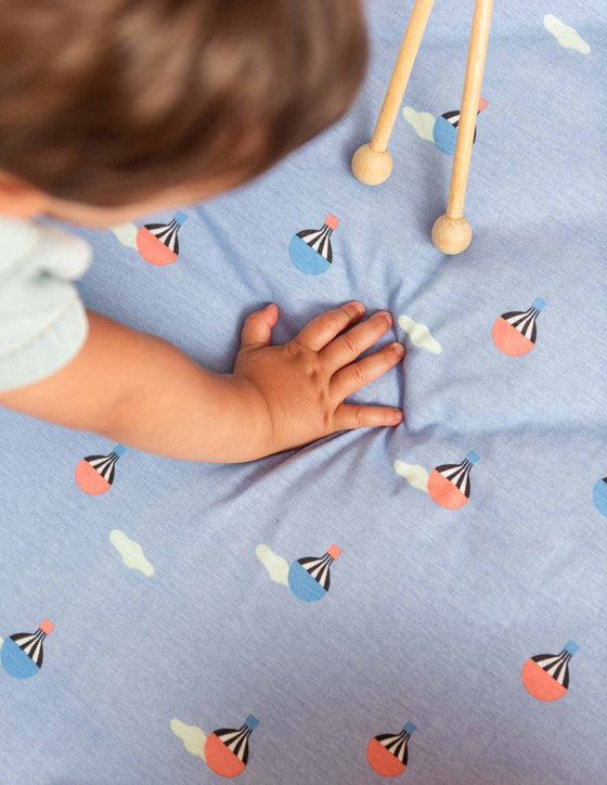 Soft Baby Play Mat and Storage Bag  – Air Balloon