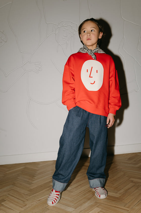 Potato Face Kid’s Sweatshirt - Red