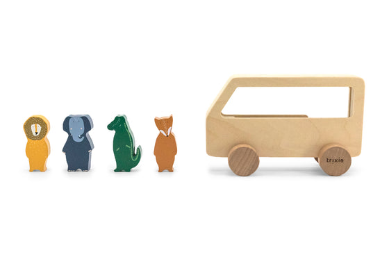 Wooden animal bus