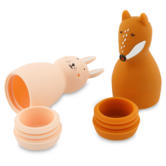 Bath toy squeezy animals - Mrs. Rabbit & Mr. Fox