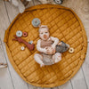 Organic Soft Baby Play Mat and Storage Bag  – Mustard Chai Tea