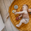 Organic Soft Baby Play Mat and Storage Bag  – Mustard Chai Tea