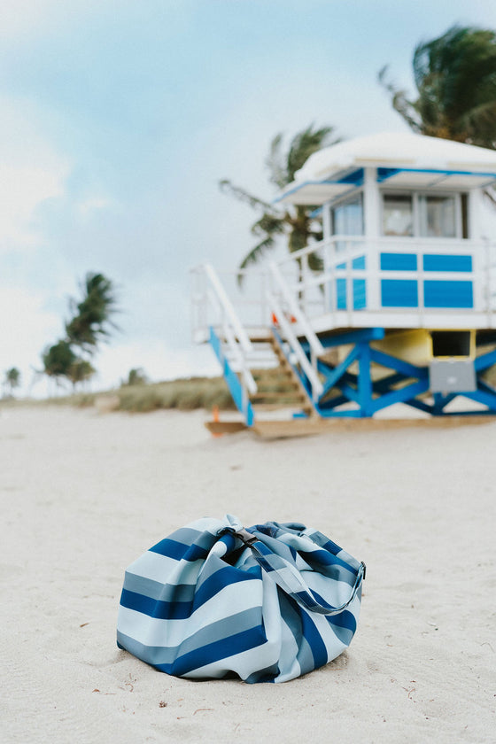 Outdoor Storage bag - Blue Green Stripes