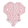 Pastel pink leopard print Swimsuit girl long sleeves by Swim Essentials