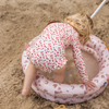 Pastel pink leopard print Swimsuit girl long sleeves by Swim Essentials