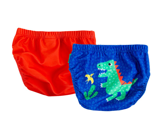 Knit Swim Diaper (2 Pc Set) - Dinosaur - My Little Thieves