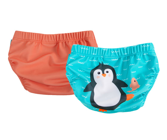 Knit Swim Diaper (2 Pc Set) - Penguin - My Little Thieves
