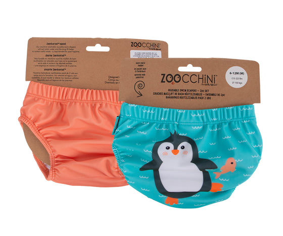 Knit Swim Diaper (2 Pc Set) - Penguin - My Little Thieves