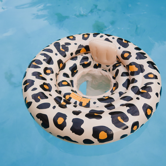 Beige Leopard printed Baby Swimseat -0-1 year