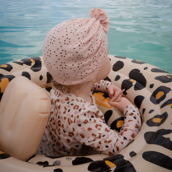 Beige Leopard printed Baby Swimseat -0-1 year