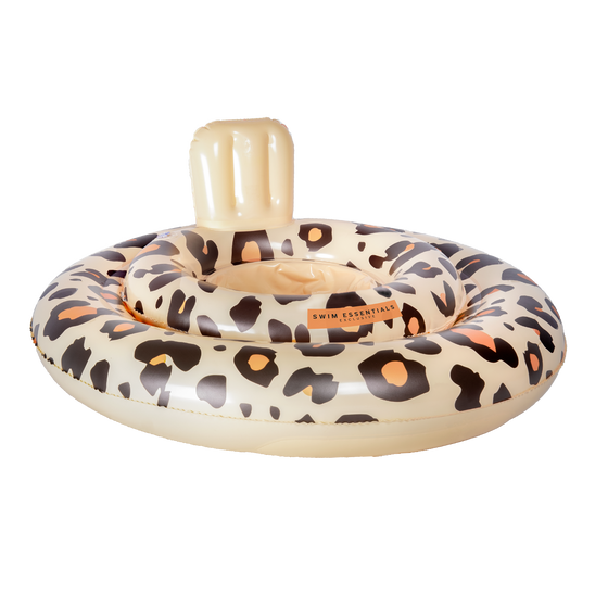 Beige Leopard printed Baby Swimseat -0-1 year