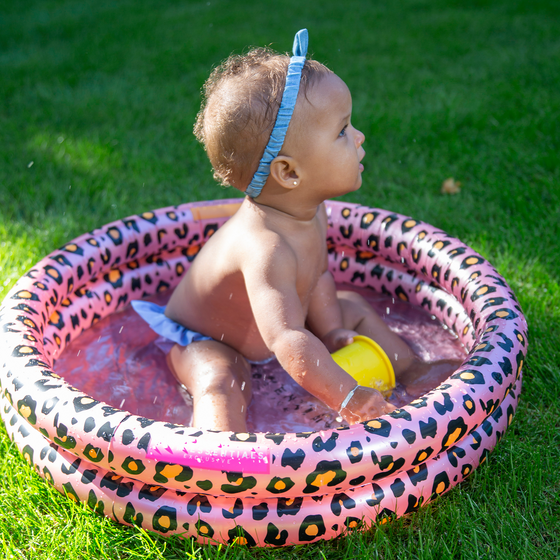 Rose Gold Leopard Printed Inflatable Baby pool - 60 cm