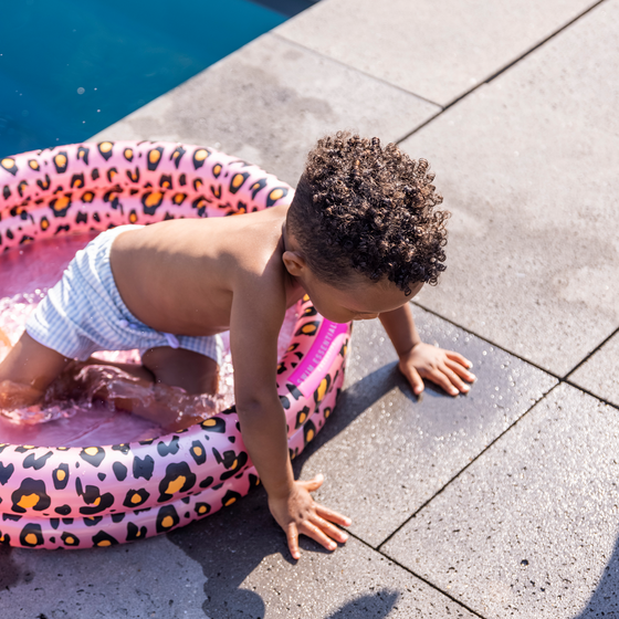 Rose Gold Leopard Printed Inflatable Baby pool - 60 cm