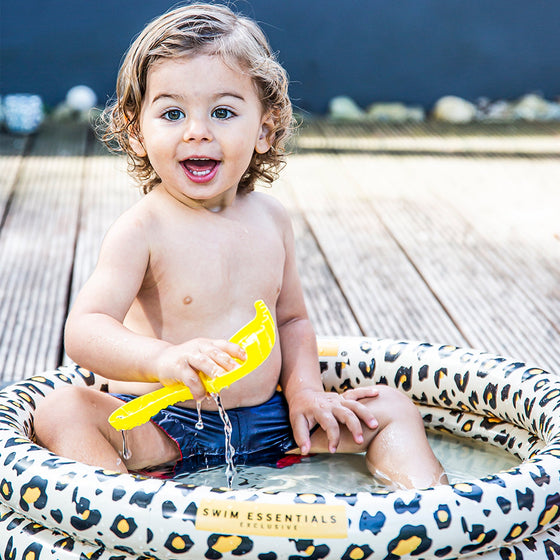 Beige Leopard Printed Baby  Pool Inflatable- 60 cm