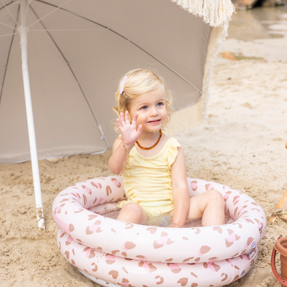 Pastel Pink Leopard Printed Baby  Pool Inflatable- 60 cm