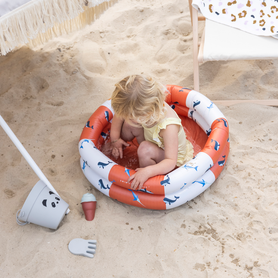 Red white Whale Printed Baby  Pool Inflatable - 60 cm