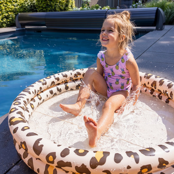 Beige Leopard Printed Children's Pool 100 cm