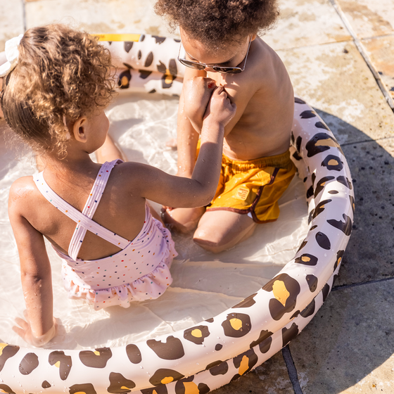 Beige Leopard Printed Children's Pool 100 cm