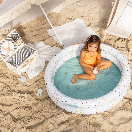 White Terrazzo Printed Children's pool 100cm