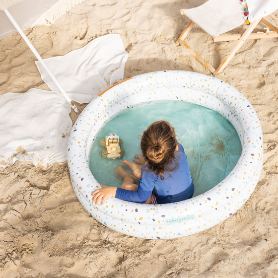 White Terrazzo Printed Children's pool 100cm