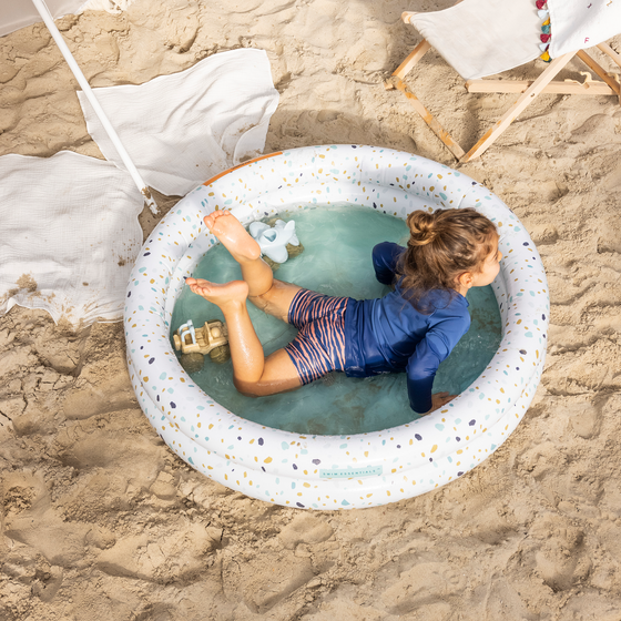 White Terrazzo Printed Children's pool 100cm