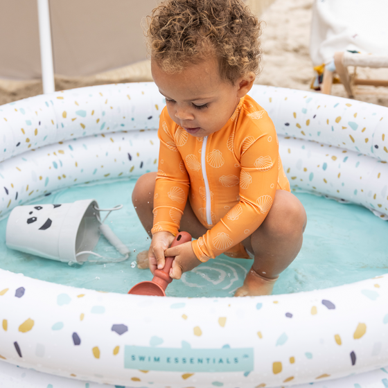 White Terrazzo Printed Children's pool 100cm