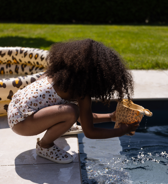 Khaki leopard watershoes by Swim Essentials