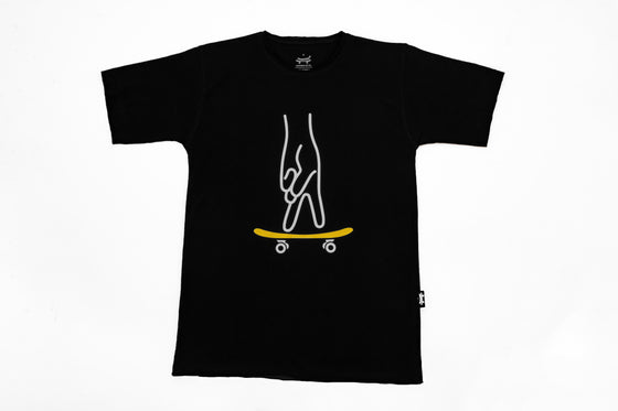 Skate Finger Black T Shirt