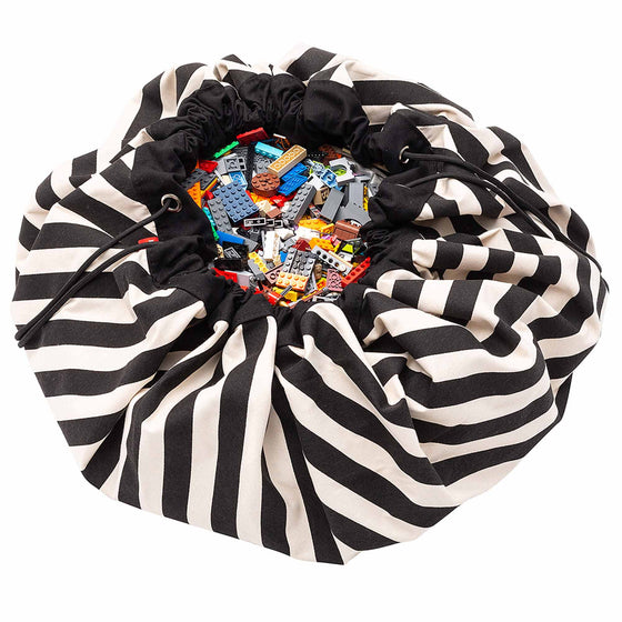 Toy Storage bag –  Stripes Black