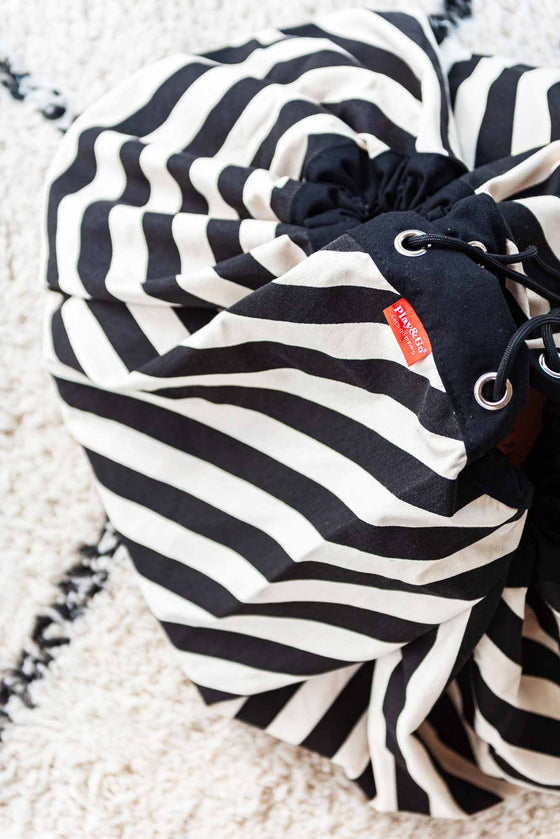 Toy Storage bag –  Stripes Black