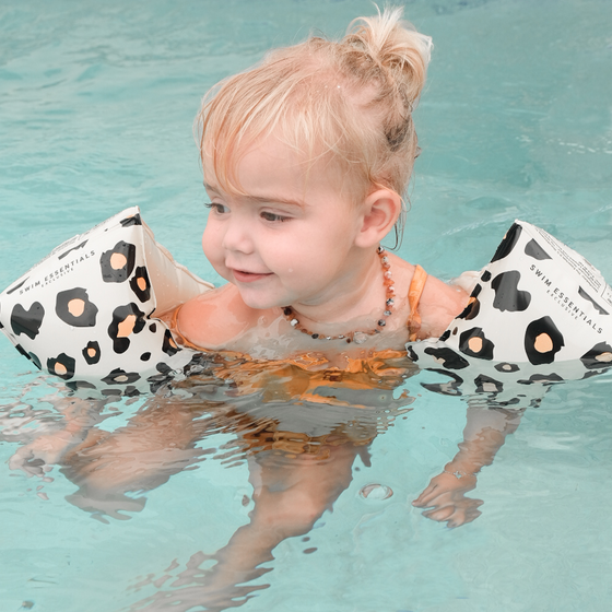 Beige Leopard Inflatable Armbands - 0-2 years