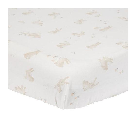 Fitted Cot Sheet Baby Bunny 60x120cm - My Little Thieves