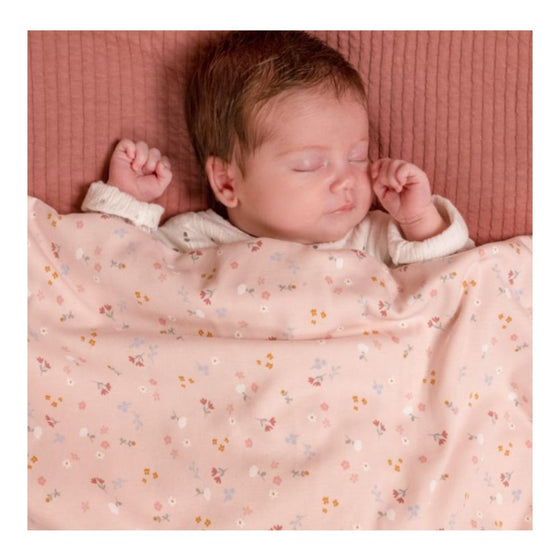 Bassinet Blanket Little Pink Flowers - My Little Thieves