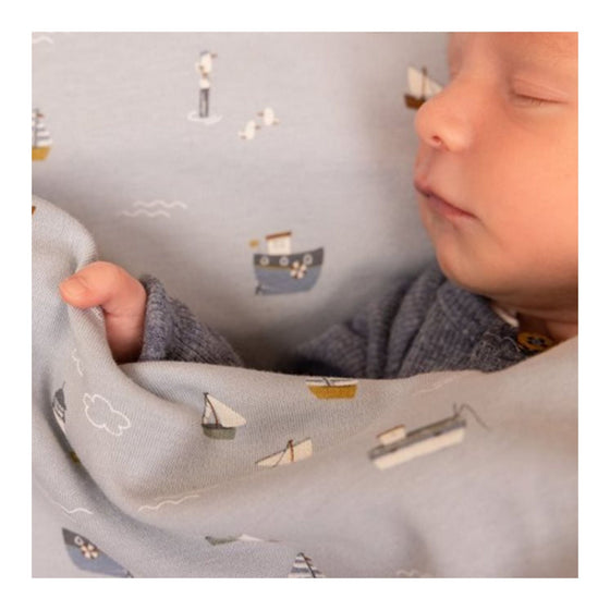 Bassinet Blanket Sailors Bay Blue - My Little Thieves